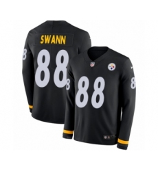 Youth Nike Pittsburgh Steelers #88 Lynn Swann Limited Black Therma Long Sleeve NFL Jersey