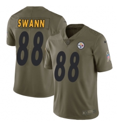 Youth Nike Pittsburgh Steelers #88 Lynn Swann Limited Olive 2017 Salute to Service NFL Jersey