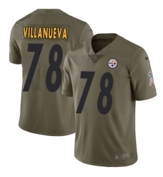 Men's Nike Pittsburgh Steelers #78 Alejandro Villanueva Limited Olive 2017 Salute to Service NFL Jersey Men's Nike Pittsburgh Steelers #78 Alejandro Villanueva Limited Olive 2017 Salute to Service NFL Jersey