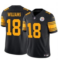 Men's Pittsburgh Steelers #18 Mike Williams Black 2024 F.U.S.E. Color Rush Limited Stitched Jersey