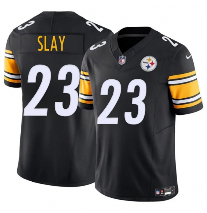 Men's Pittsburgh Steelers #23 Darius Slay Black 2025 F.U.S.E. Vapor Limited Football Stitched Jersey