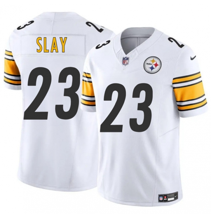 Men's Pittsburgh Steelers #23 Darius Slay White 2025 F.U.S.E. Vapor Limited Football Stitched Jersey