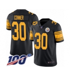 Youth Pittsburgh Steelers #30 James Conner Limited Black Rush Vapor Untouchable 100th Season Football Jersey