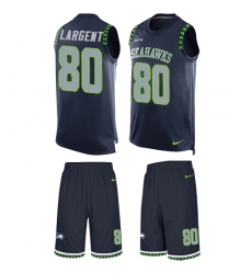 Men's Nike Seattle Seahawks #80 Steve Largent Limited Steel Blue Tank Top Suit NFL Jersey Men's Nike Seattle Seahawks #80 Steve Largent Limited Steel Blue Tank Top Suit NFL Jersey