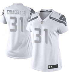 Women's Nike Seattle Seahawks #31 Kam Chancellor Limited White Platinum NFL Jersey