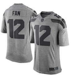 Men's Nike Seattle Seahawks 12th Fan Limited Gray Gridiron NFL Jersey Men's Nike Seattle Seahawks 12th Fan Limited Gray Gridiron NFL Jersey