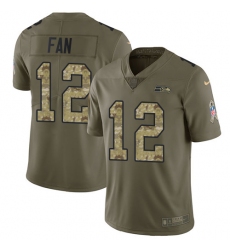 Youth Nike Seattle Seahawks 12th Fan Limited Olive/Camo 2017 Salute to Service NFL Jersey Youth Nike Seattle Seahawks 12th Fan Limited Olive/Camo 2017 Salute to Service NFL Jersey
