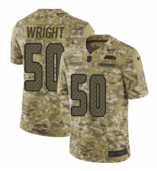 Men's Nike Seattle Seahawks #50 K.J. Wright Limited Camo 2018 Salute to Service NFL Jersey