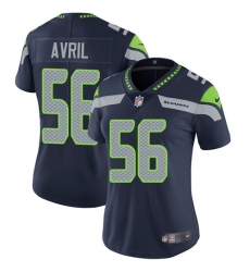 Women's Nike Seattle Seahawks #56 Cliff Avril Steel Blue Team Color Vapor Untouchable Limited Player NFL Jersey