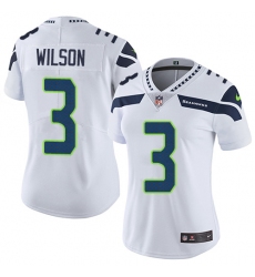Women's Nike Seattle Seahawks #3 Russell Wilson White Vapor Untouchable Limited Player NFL Jersey