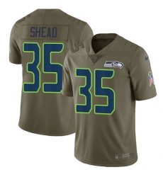 Youth Nike Seattle Seahawks #35 DeShawn Shead Limited Olive 2017 Salute to Service NFL Jersey
