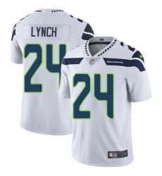 Men's Nike Seattle Seahawks #24 Marshawn Lynch White Vapor Untouchable Limited Player NFL Jersey