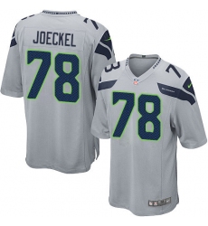Men's Nike Seattle Seahawks #78 Luke Joeckel Game Grey Alternate NFL Jersey