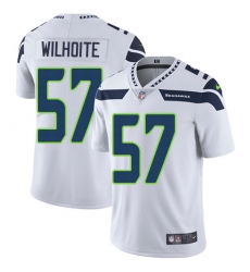 Men's Nike Seattle Seahawks #57 Michael Wilhoite White Vapor Untouchable Limited Player NFL Jersey