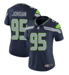 Women's Nike Seattle Seahawks #95 Dion Jordan Steel Blue Team Color Vapor Untouchable Limited Player NFL Jersey