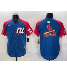 Men's National League St. Louis Cardinals Team Big Logo Blue Red Alternate 2025 All-Star Edition Limited Stitched Baseball Jersey