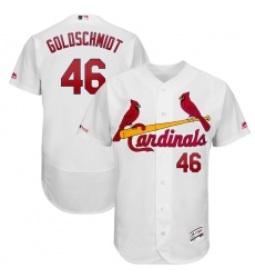 Men's St. Louis Cardinals #46 Paul Goldschmidt Majestic White Home Authentic Collection Flex Base Player Jersey