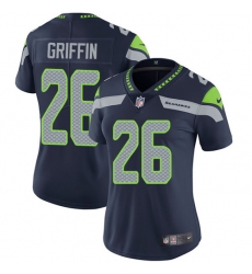 Women's Nike Seattle Seahawks #26 Shaquill Griffin Steel Blue Team Color Vapor Untouchable Limited Player NFL Jersey