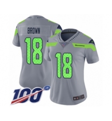 Women's Seattle Seahawks #26 Shaquill Griffin Limited Silver Inverted Legend 100th Season Football Jersey