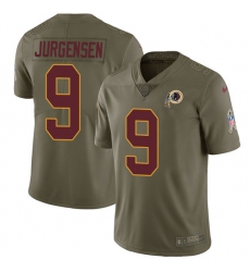 Youth Nike Washington Redskins #9 Sonny Jurgensen Limited Olive 2017 Salute to Service NFL Jersey