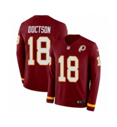 Men's Nike Washington Redskins #18 Josh Doctson Limited Burgundy Therma Long Sleeve NFL Jersey