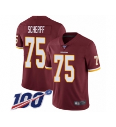 Youth Washington Redskins #75 Brandon Scherff Burgundy Red Team Color Vapor Untouchable Limited Player 100th Season Football Jersey