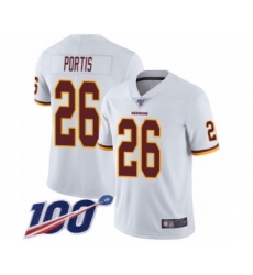 Men's Washington Redskins #26 Clinton Portis White Vapor Untouchable Limited Player 100th Season Football Jersey