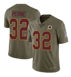 Youth Nike Washington Redskins #32 Samaje Perine Limited Olive 2017 Salute to Service NFL Jersey