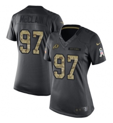 Women's Nike Washington Redskins #97 Terrell McClain Limited Black 2016 Salute to Service NFL Jersey