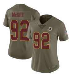 Women's Nike Washington Redskins #92 Stacy McGee Limited Olive 2017 Salute to Service NFL Jersey