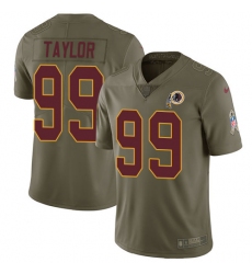 Men's Nike Washington Redskins #99 Phil Taylor Limited Olive 2017 Salute to Service NFL Jersey