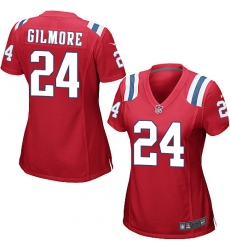 Women's Nike New England Patriots #24 Stephon Gilmore Game Red Alternate NFL Jersey