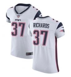 Men's Nike New England Patriots #37 Jordan Richards White Vapor Untouchable Elite Player NFL Jersey