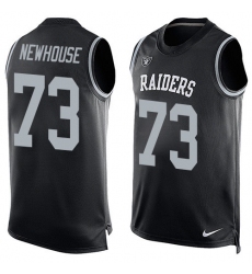 Men's Nike Oakland Raiders #73 Marshall Newhouse Limited Black Player Name & Number Tank Top NFL Jersey