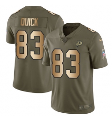Men's Nike Washington Redskins #83 Brian Quick Limited Olive/Gold 2017 Salute to Service NFL Jersey