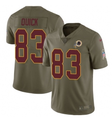 Youth Nike Washington Redskins #83 Brian Quick Limited Olive 2017 Salute to Service NFL Jersey