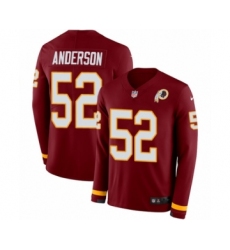Men's Nike Washington Redskins #52 Ryan Anderson Limited Burgundy Therma Long Sleeve NFL Jersey