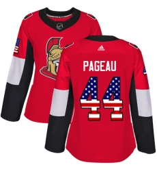 Women's Adidas Ottawa Senators #44 Jean-Gabriel Pageau Authentic Red USA Flag Fashion NHL Jersey