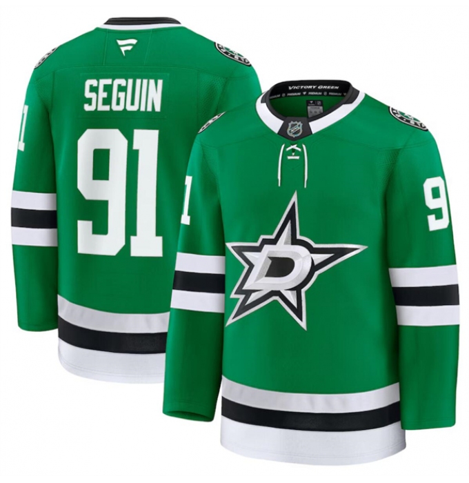 Men's Dallas Stars #91 Tyler Seguin Green 2024-25 Home Stitched Hockey Jersey