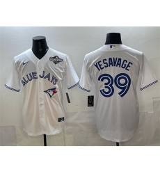 Men's Toronto Blue Jays #39 Trey Yesavage White 2025 World Series Home Cool Base Stitched Baseball Jersey