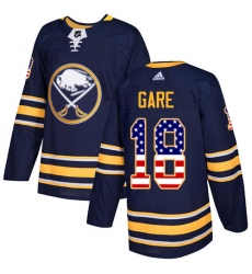 Men's Adidas Buffalo Sabres #18 Danny Gare Authentic Navy Blue USA Flag Fashion NHL Jersey
