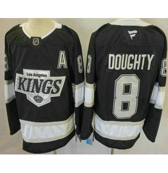 Men's Los Angeles Kings #8 Drew Doughty Black Alternate Authentic Jersey