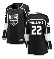 Women's Los Angeles Kings #22 Tiger Williams Authentic Black Home Fanatics Branded Breakaway NHL Jersey