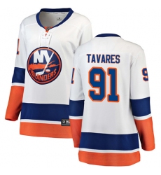 Women's New York Islanders #91 John Tavares Fanatics Branded White Away Breakaway NHL Jersey