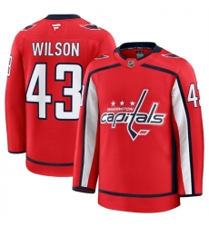 Men's Washington Capitals #43 Tom Wilson Red 2024-25 Home Stitched Hockey Jersey