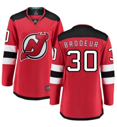 Women's New Jersey Devils #30 Martin Brodeur Fanatics Branded Red Home Breakaway NHL Jersey