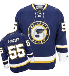 Youth Reebok St. Louis Blues #55 Colton Parayko Premier Navy Blue Third NHL Jersey