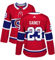 Women's Adidas Montreal Canadiens #23 Bob Gainey Premier Red Home NHL Jersey