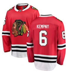 Men's Chicago Blackhawks #6 Michal Kempny Fanatics Branded Red Home Breakaway NHL Jersey