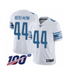 Men's Detroit Lions #44 Jalen Reeves-Maybin White Vapor Untouchable Limited Player 100th Season Football Jersey